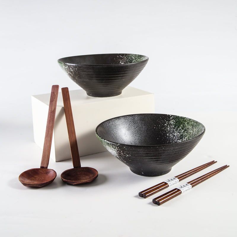 Stoneware Ramen Bowl Set