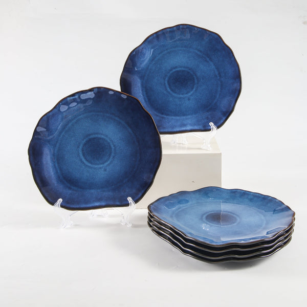 Ocean Blue Porcelain Plate Set